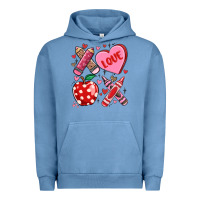 Pigment Pebble Blue valentine xoxo teacher Urban Hoodie - MaliasSmallBusiness