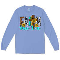 Colony Blue faith over fear Long Sleeve Tee - texasbilliewilder