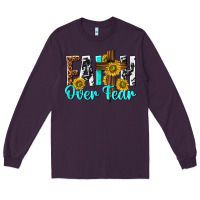 Plum faith over fear Long Sleeve Tee - texasbilliewilder