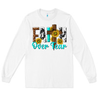 White faith over fear Long Sleeve Tee - texasbilliewilder