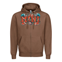 Chestnut mini American football Zipper Hoodie - Zillion Design Studio