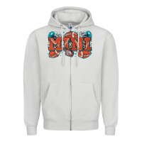 Dove Grey mini American football Zipper Hoodie - Zillion Design Studio