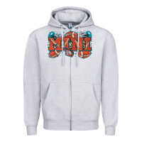 Heather Grey mini American football Zipper Hoodie - Zillion Design Studio