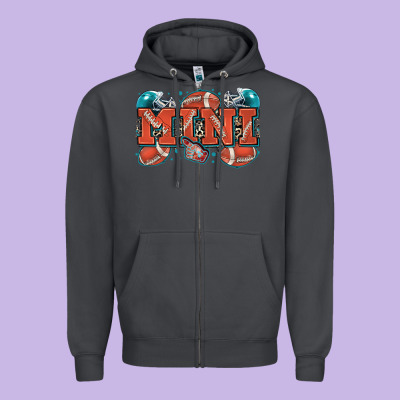Mini American Football Zipper Hoodie Designed By Zillion Design Studio