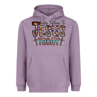 Lavender only talking jesus today Heavyweight Hoodie - CowhideDigitalArt