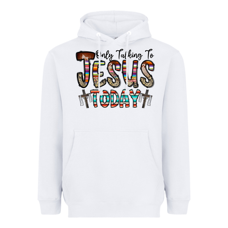 Only Talking Jesus Today Heavyweight Hoodie by CowhideDigitalArt | Teevron