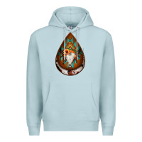 Blue Mist aztec bullskull teardrop earrings Premium Hoodie - Jasminsmagicworld