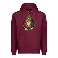Burgundy aztec bullskull teardrop earrings Premium Hoodie - Jasminsmagicworld