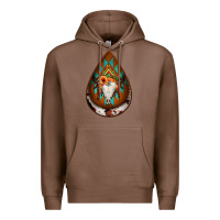 Chestnut aztec bullskull teardrop earrings Premium Hoodie - Jasminsmagicworld