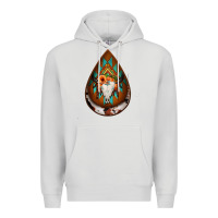 Dove Grey aztec bullskull teardrop earrings Premium Hoodie - Jasminsmagicworld