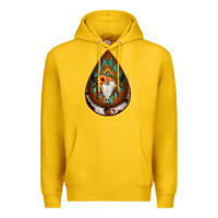 Lemon aztec bullskull teardrop earrings Premium Hoodie - Jasminsmagicworld