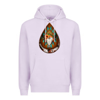 Lilac aztec bullskull teardrop earrings Premium Hoodie - Jasminsmagicworld