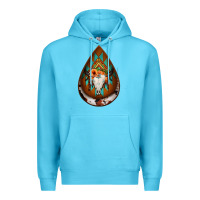 Ocean Blue aztec bullskull teardrop earrings Premium Hoodie - Jasminsmagicworld
