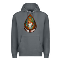 Rock aztec bullskull teardrop earrings Premium Hoodie - Jasminsmagicworld