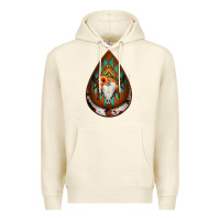 Sandshell aztec bullskull teardrop earrings Premium Hoodie - Jasminsmagicworld