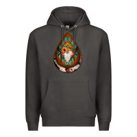 Smoke aztec bullskull teardrop earrings Premium Hoodie - Jasminsmagicworld