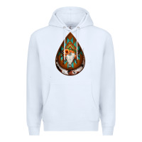 White aztec bullskull teardrop earrings Premium Hoodie - Jasminsmagicworld