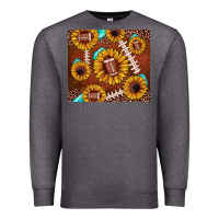 Charcoal Heather football leopard sunflower Premium Sweatshirt - JahusDesignShop