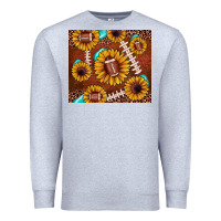 Heather Grey football leopard sunflower Premium Sweatshirt - JahusDesignShop