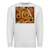 Oatmeal Heather football leopard sunflower Premium Sweatshirt - JahusDesignShop
