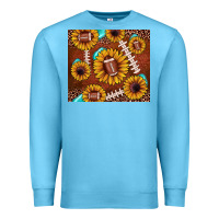 Ocean Blue football leopard sunflower Premium Sweatshirt - JahusDesignShop