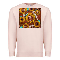 Pale Pink football leopard sunflower Premium Sweatshirt - JahusDesignShop
