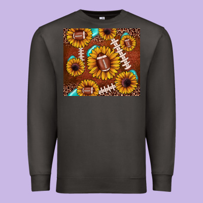 Football Leopard Sunflower Premium Sweatshirt Designed By Jahusdesignshop