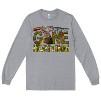 Heather Grey gone hunting western Long Sleeve Tee - texasbilliewilder