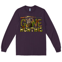 Plum gone hunting western Long Sleeve Tee - texasbilliewilder