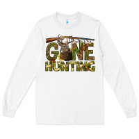 White gone hunting western Long Sleeve Tee - texasbilliewilder