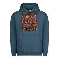Pigment Midnight Navy somebodys loud and proud basketball mama Urban Hoodie - MaliasSmallBusiness
