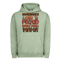 Pigment Oil Green somebodys loud and proud basketball mama Urban Hoodie - MaliasSmallBusiness