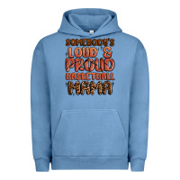 Pigment Pebble Blue somebodys loud and proud basketball mama Urban Hoodie - MaliasSmallBusiness