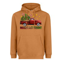 Meerkat Merry And Bright Christmas Trees Truck Heavyweight Hoodie - FaDigitalArtStudio
