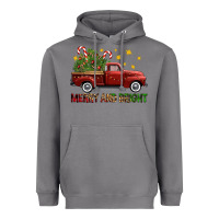 Storm Merry And Bright Christmas Trees Truck Heavyweight Hoodie - FaDigitalArtStudio