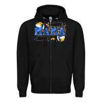 Black mama volleyball Zipper Hoodie - Zillion Design Studio