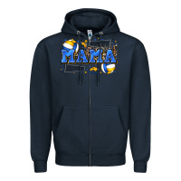 Navy mama volleyball Zipper Hoodie - Zillion Design Studio