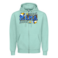 Seafoam mama volleyball Zipper Hoodie - Zillion Design Studio