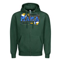 Sports Green mama volleyball Zipper Hoodie - Zillion Design Studio
