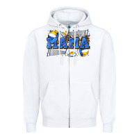 White mama volleyball Zipper Hoodie - Zillion Design Studio