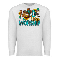 Oatmeal Heather made to worship Premium Sweatshirt - Artiststas