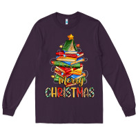 Plum book christmas tree merry christmas Long Sleeve Tee - Zillion Design Studio