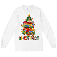 White book christmas tree merry christmas Long Sleeve Tee - Zillion Design Studio