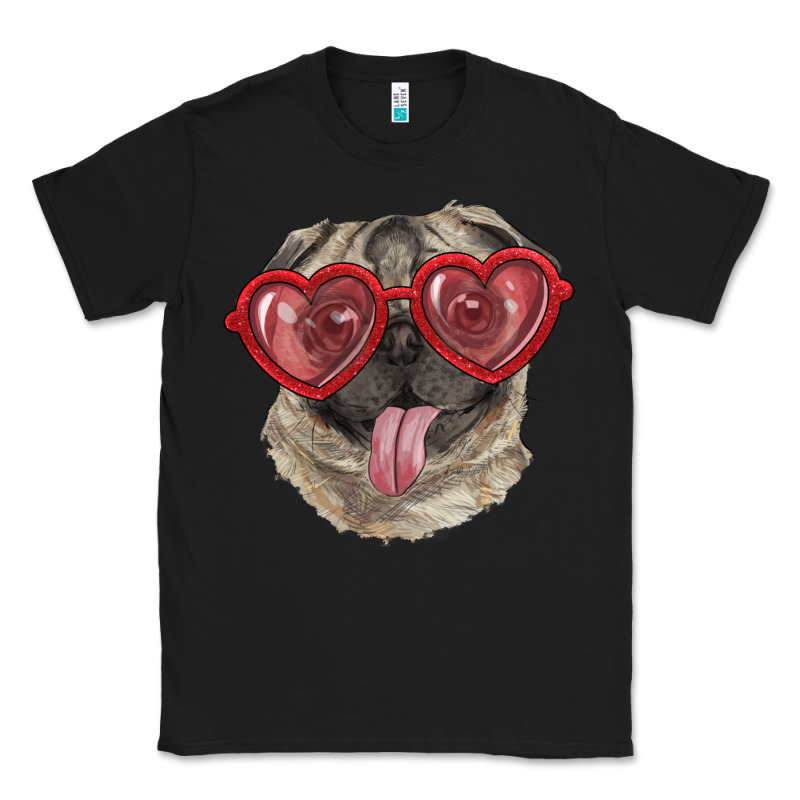 Pug With Love Glasses Classic Tee by RanaPortraitStore | Teevron