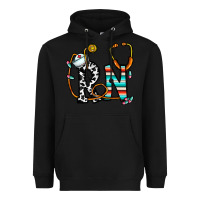 Black rn nurse Heavyweight Hoodie - CowhideDigitalArt