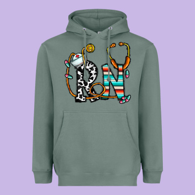 Rn Nurse Heavyweight Hoodie Designed By Cowhidedigitalart