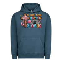 Pigment Midnight Navy a lot can happen in 3 days Urban Hoodie - MaliasSmallBusiness