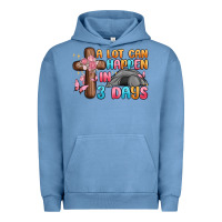 Pigment Pebble Blue a lot can happen in 3 days Urban Hoodie - MaliasSmallBusiness
