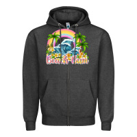 Charcoal Heather beach bum Zipper Hoodie - texasbilliewilder