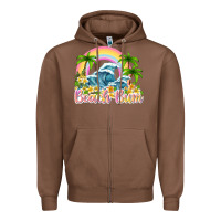 Chestnut beach bum Zipper Hoodie - texasbilliewilder